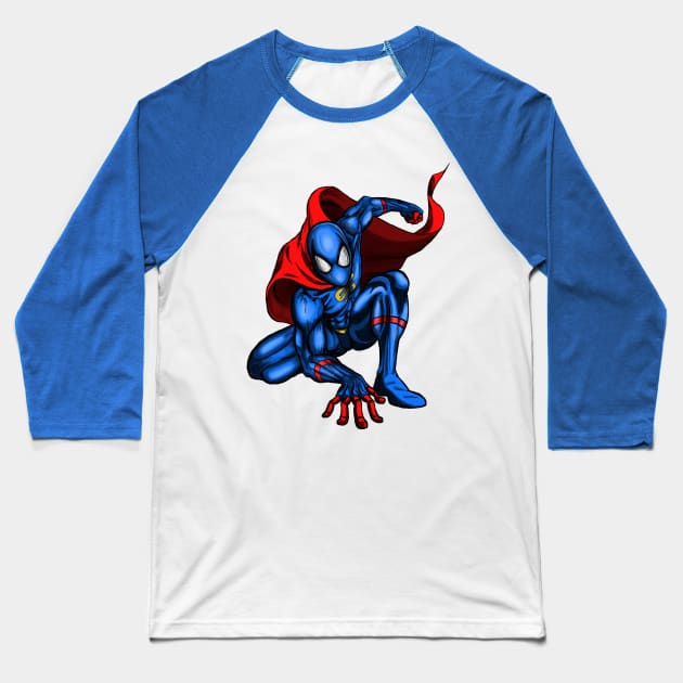 Super-Spider Baseball T-Shirt by tabslabred